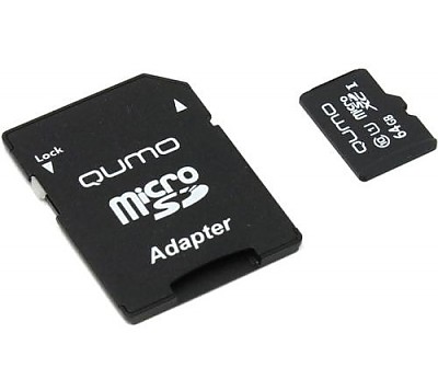 Карта памяти  64GB QUMO MicroSDXC Сlass 10 UHS-I, 3.0 с адаптером SD 