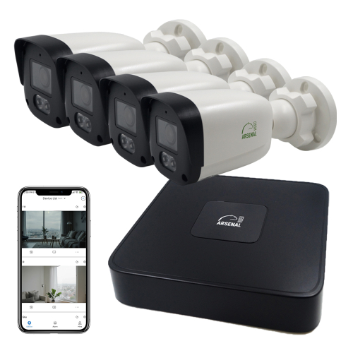 Комплект IP видеонаблюдения Arsenal Ti на 4 камеры 4Mp (уличный)