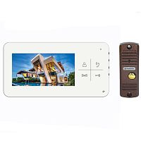 Комплект домофона Tantos LUMI kit: монитор LUMI 4,3"+вызывная панель Walle+ (белый/медь) 