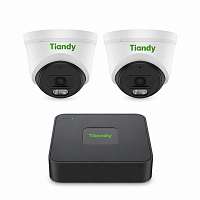 Комплект IP видеонаблюдения Tiandy на 2 камеры 4Mp (внутренний)