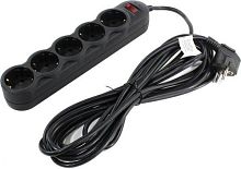 Сетевой фильтр 5 розеток 1,8м Sven SF-05L, черный