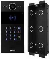 Вызывная панель многоабонентская Akuvox R20K In-Wall с коробк. для врезного мон-жа в ком-те (черный)