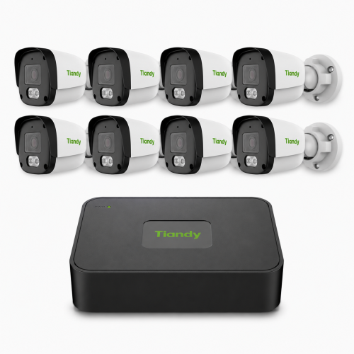 Комплект IP видеонаблюдения Tiandy на 8 камер 4Mp (уличный)