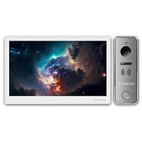 Комплект видеодомофона Tantos Stark HD SE Tuya (белый) + iPanel 2 HD (металл)
