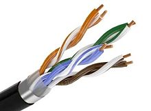 Кабель F/UTP 4PR 24AWG PE Cat 5е (305м) внешний, черный PROconnecеt