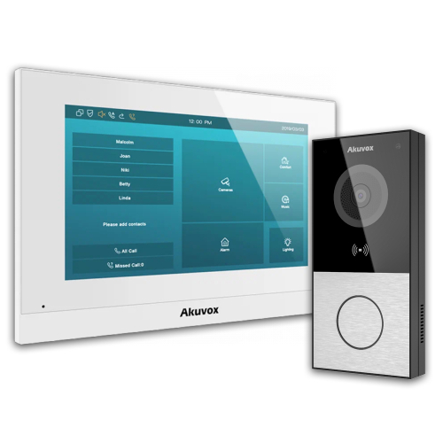 Комплект видеодомофона Akuvox C313S (белый) + Akuvox E12S