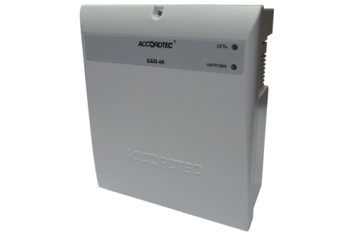 Бесперебойный блок питания 12В  6А Accordtec ББП-60 Исп.1 (пластик белый) 