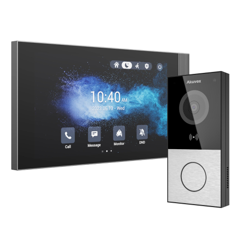 Комплект видеодомофона Akuvox S562 (серый) + Akuvox E12S