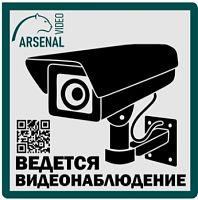 Наклейка "Ведется видеонаблюдение" 120х120мм
