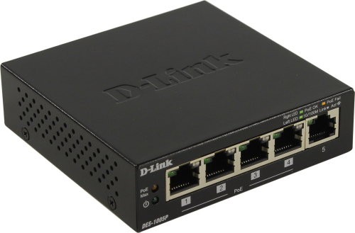 Коммутатор  4 POE D-Link DES-1005P
