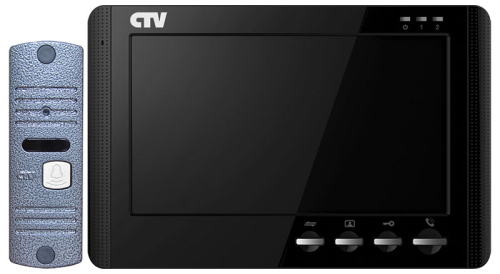 Комплект цветного видеодомофона CTV-DP1704 MD (черный)