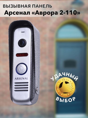 Вызывная панель Arsenal Аврора 2-110 (серебро)