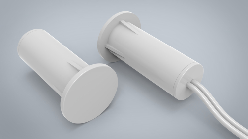 Датчик магнитоконтактный врезной МКИ-6Т (белый)