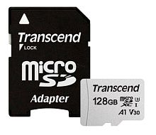 Карта памяти 128Gb TRANSCEND TS128GUSD300S-A