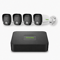 Комплект IP видеонаблюдения Tiandy на 4 камеры 4Mp (уличный)