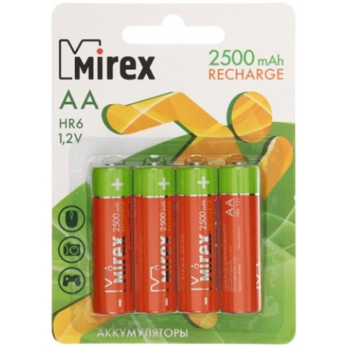 Аккумулятор Ni-MH Mirex HR6 / AA 2500mAh 1,2V 1 шт.