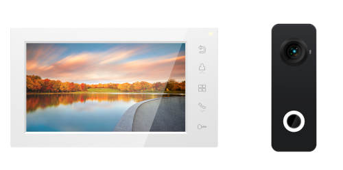 Комплект домофона Tantos Amelie HD X Kit:монитор Amelie HD X (белый) + выз. пан. iLexa HD (графит)