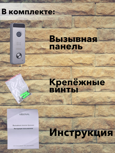 Вызывная панель Arsenal Рокси FHD (серебро) фото 2