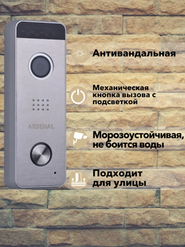 Вызывная панель Arsenal Рокси + (серебро) фото 4