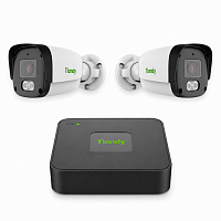Комплект IP видеонаблюдения Tiandy на 2 камеры 4Mp (уличный)