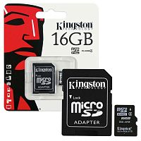 Карта памяти  16Gb Kingston microSDHC