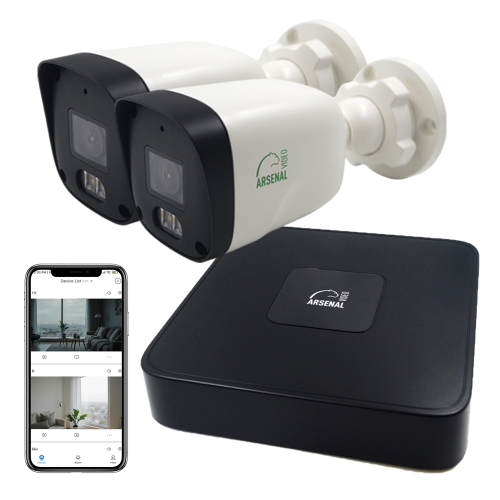 Комплект IP видеонаблюдения Arsenal Ti на 2 камеры 2Mp (уличный)