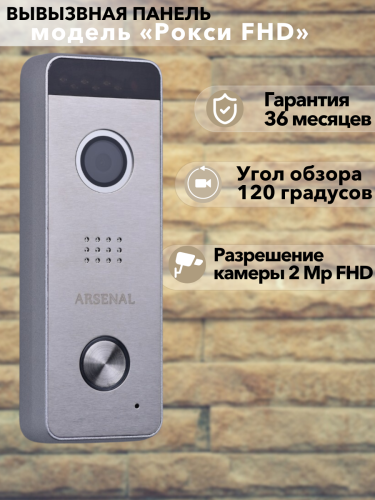 Вызывная панель Arsenal Рокси FHD (серебро) фото 5