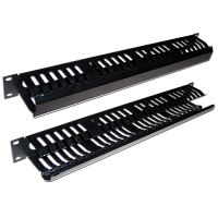 Органайзер кабельный TWT 19" с крышкой на 24 порта, 1U