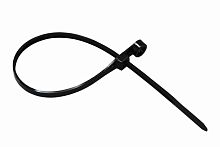 Хомут-стяжкa нейлоновая под винт REXANT 200x4,3 мм, черная 