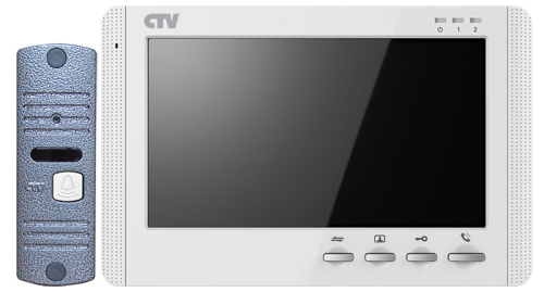 Комплект цветного видеодомофона CTV-DP1704 MD (белый)