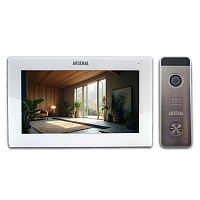 Комплект видеодомофона Arsenal Титул 7 FHD TUYA (белый) + Рокси FHD (серебро)