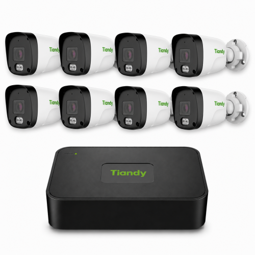 Комплект IP видеонаблюдения Tiandy на 8 камер 2Mp (уличный)