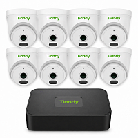 Комплект IP видеонаблюдения Tiandy на 8 камер 2Mp (внутренний)