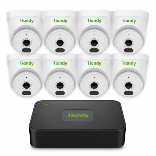 Комплект IP видеонаблюдения Tiandy на 8 камер 2Mp (внутренний)