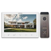 Комплект видеодомофона Arsenal Грация Pro FHD (белый) + Рокси FHD (серебро)