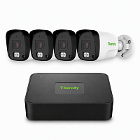 Комплект IP видеонаблюдения Tiandy на 4 камеры 2Mp (уличный)