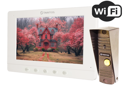Комплект домофона Tantos Like HD Kit: монитор Like 7"+ вызывная панель Corban HD (медь)