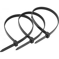 Хомут-стяжка нейлоновая под винт REXANT 200х4.8 мм, черная, упаковка