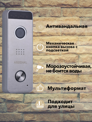 Вызывная панель Arsenal Рокси FHD (серебро) фото 4
