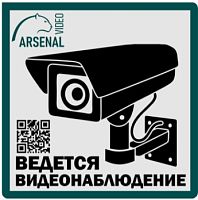Табличка Ведется видеонаблюдение 120х120мм, 2 мм