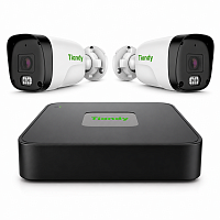 Комплект IP видеонаблюдения Tiandy на 2 камеры 2Mp (уличный)