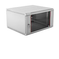 Шкаф телекоммуникационный настенный разборный 6U (600х520), дверь стекло