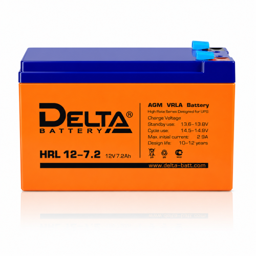 Аккумуляторная батарея 12- 7,2 Delta 12V/7.2Ah  
